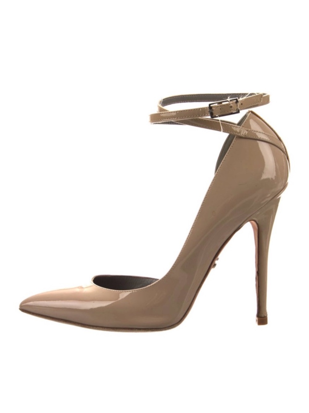 Monika Chiang GIULIA NUDE PATENT PUMPS